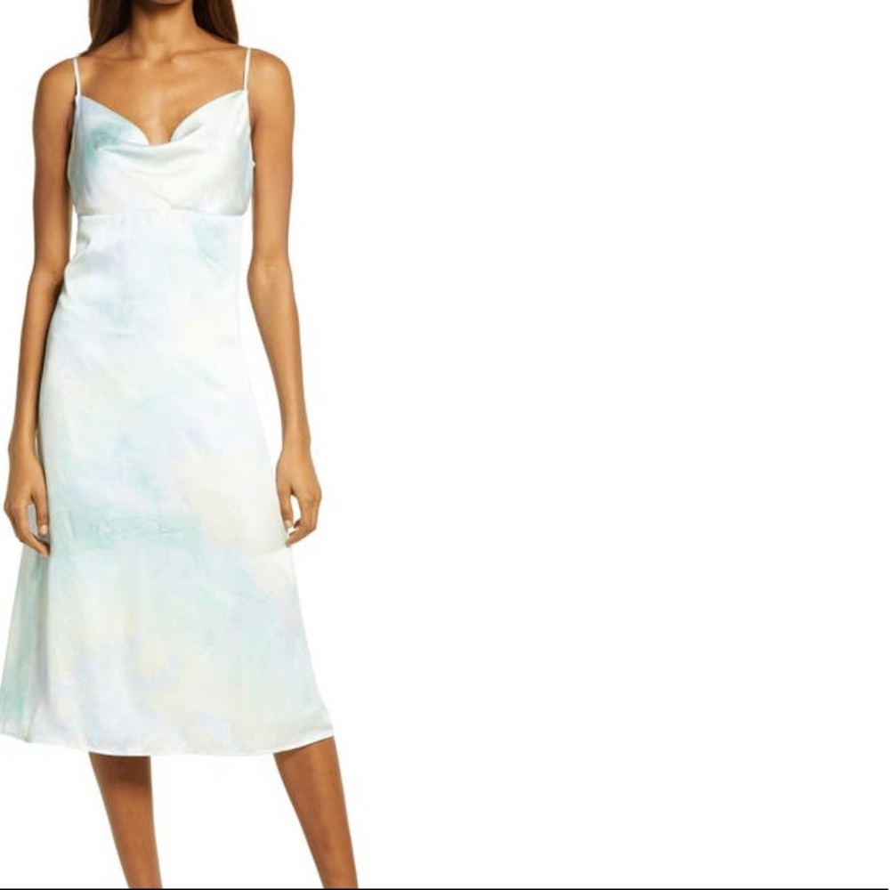 Lulus tie dye cowl neck dress